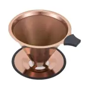 Pour Over Coffee Dripper Stainless Steel Drip Cone Brew Coffee Filter Reusabl...
