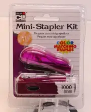 Charles Leonard Mini Stapler Kit w/Staples Purple Color Office/School/Home NEW