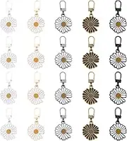Create idea 20 Pcs Alloy Zipper Repair Kit Zipper Gripper Pull Tabs Detachable Zipper Replacement for Luggage Handbags Jacket Backpack Dresses and DIY Crafts, Daisy Style