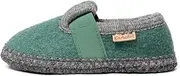 [Living Kitzbühel] T-Model with Crochet Decoration - Soft Slippers Children Made of Wool - Breathable and Non-Slip - Handmade in Europe, Cactus, 34 EU