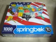 Springbok State Plates Family Format Jigsaw Puzzle 400 Pcs NEW SEALED