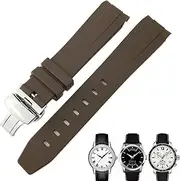 [HKIDKK] 19mm 20mm Curved End Rubber Watchband for Tissot 1853 Lelocle PRC200 Rolex Submariner Hamilton Omega Waterproof Watch Strap