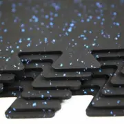 RevTime Interlocking Rubber Exercise Mats 20"x20"x1/4" Puzzle Gym Mat