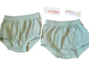Baby Girls Boys Green Bloomers 2pcs Shorts Loose Diaper Cover 0-3 months