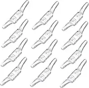 COMNESTBI 12Pcs Double Positioning Hooks for Curtains Blinds Vertical Roller Fixing Clips Easy Installation Convenient Curtain Accessories Smooth Finish for Home Decor