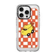 iPhone 16 Pro Clear Case MagSafe Compatible Checkered Shrimp Ride by SADSHRIMPS