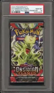 2023 Pokemon S&V Obsidian Flames Booster Pack Tyranitar Art PSA 10 Gem Mint