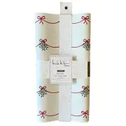 Nicole Miller Christmas Dish Drying Mats 19x28 Holiday Bows & Mistletoe New