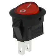 20Pcs Rocker Switch 2 Pin On / Off 3A 250V Ac / 6A 125V Ac(Red)
