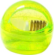 WRITWAA 1 Set Nail Drill Bit Brush Detachable Manicure Drill Bit Cleaner Box for Quick Convenient Cleaning Durable with Soft Hard Bristles for Nail Care