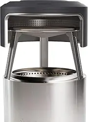 [Solo Stove] Bonfire Pi Fire | Pizza Oven Accessory for Bonfire Fire Pit, Incl. Carry Case & Cordierite Pizza Stone, Wood Burning Assembly, Stainless Steel, (H x Dia): 16.9 x 19.3 in, 19.6 lbs