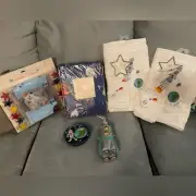 NWT Vintage Laura Ashley Children Outer Space Bathroom Set Soap Towels Curtain