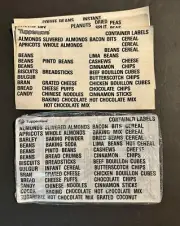 Tupperware Labels for Modular Mates Container Food Storage Stickers Complete ++