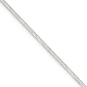 1.65mm, Sterling Silver Octagon Solid Snake Chain Necklace