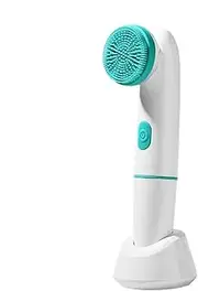 Electric Face Scrubber | Facial Brush Scrubber Vibration - Face Massager Skin Care Tools Ultrasonic with 2 Heads, Rechargeable for Deep Pore Cleansing