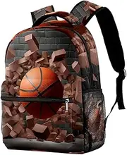 Travel Backpack for Women,Backpack for Men,Basketball Wall Art Abstract,Backpack, K8jw9osyupta, 11.5x8x16 in