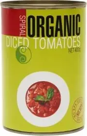 Spiral Organic Diced Tomato G/F 400g