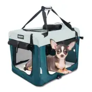 Soft Dog Crates Kennel for Pets, 3 Door Soft Sided Folding Travel Pet Carrier...