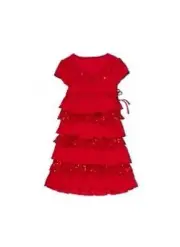 NWT LIMITED TOO JUSTICE RED SEQUIN LAYERED DRESS