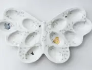 New with Tag • Lenox • Butterfly Meadow • Egg Platter • Sculpted Plate • Deviled
