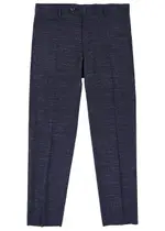Boss Slim-leg Wool-blend Trousers - Navy - 52 (W36 / XL) 52 (W36 / XL)
