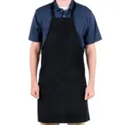 24 PACK Black Full Length Bib Apron 32" x 28" W Waist Restaurant Cook Chef Case