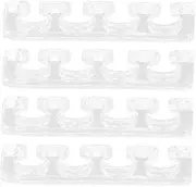Baluue Silicone Toe Separator Set for 2 Pairs Nail Toe Dividers for Women Men Reusable for Home Salon