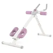 CostwayAdjustable Abdominal Trainer with Elbow Support-White