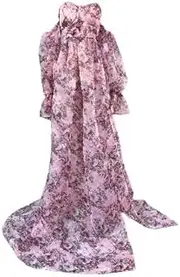 [D&J DON&JUDY] D&J Organza Dress Maternity Dress Pregnancy Maxi Gown for Photoshoot