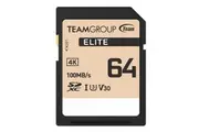 Team Group Elite A1 MicroSDXC Memory Card 64GB, R/W (Max) 100MB/s 50MB/s, 1500/500 IOPs, V30, UHS-I U3 With SD Adapter TESDXC64GIV3069