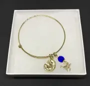 14k gold filled fine Swarovski Crystal Christian WomenBirthstone bangle bracelet