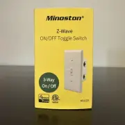 Minoston Z-Wave On/Off Toggle 3-Way Switch MS12Z