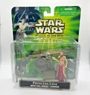 NIB Princess Leia W/ Barge Cannon Action Figure Sealed - Power of the Jedi 2001