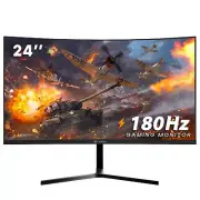 24 Inch Curved Gaming Monitor FHD 1920x1080 144Hz 180Hz FreeSync Eye Care