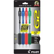 Pilot G2 Retractable Gel Pens Ultra Fine Point Assorted Ink 912181