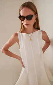 [Oliver Peoples] Avelin D-Frame Acetate Sunglasses