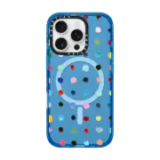 iPhone 16 Pro Impact Case MagSafe Compatible Infinite Polka Daubs