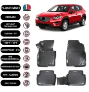 Floor Mats Liner Fits Mazda CX-5 (2012-2016) Waterproof 4D Molded Black 4Pcs (for: Mazda)