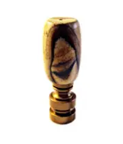 Stone Lamp Finial-Natural JASPER Barrel-Aged Brass Base