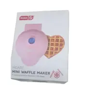 Mini Waffle Maker Heart - 4” Waffle Mold, Nonstick Waffle Iron Quick Heat DASH