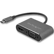 StarTech USB-C\u00AA Multiport Adapter| Aluminum | 6" (15.24 cm) Built-In Cable CDP2HDVGA
