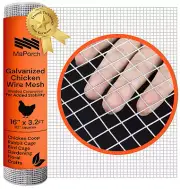 15.7"X 39.3" Galvanized Hardware Cloth Roll, 1/2-Inch Square Mesh - Ideal for Ga