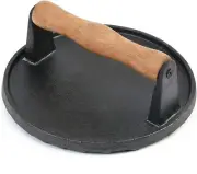 LotFancy Cast Iron Grill Press, Smash Burger Press for Griddle, 6.9 in