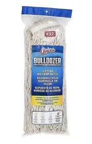 1 Quickie Bulldozer COTTON WET MOP REFILL Number 32 Replacement Head #32 0391GM