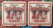 2 Krantz Brewing Old Dutch Beer Coasters Findlay Ohio Nos