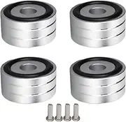 4Pcs SP4010 Speaker Spikes Stand, 40x20mm / 1.57x0.78in Speaker Isolation Feet Spikes Pads, Speaker Floor Protector Mat for DAC Amplifier Recorder Meter (Silver)