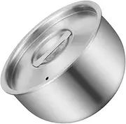 TIDTALEO 1Pc O Shape Stainless Steel Bowl with Lid Capacity Food Container for Steaming Eggs Rice and Soups for Home Restaurant Camping and More