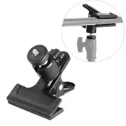 Multi-Function Metal Tripod Mount Clamp Clip Holder &Ball Head + Hotshoe Adapter