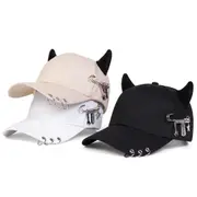 Adjustable Unisex Cow Horn Baseball Cap Spring / Autumn Sun Hat