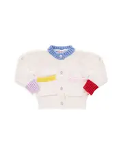 Pink Chicken Girls' Cali Color Block Cardigan Sweater - Baby